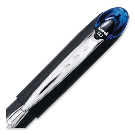 Uni-Ball Jetstream Stick Ballpoint Pen, Bold 1 mm, Blue Ink, Black Barrel 33922